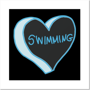 I Love Swimming Posters and Art